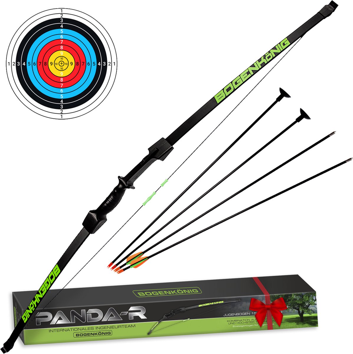 Bogenkonig | Sports | Archery | Bow and Arrow set for children, 15 lbs
